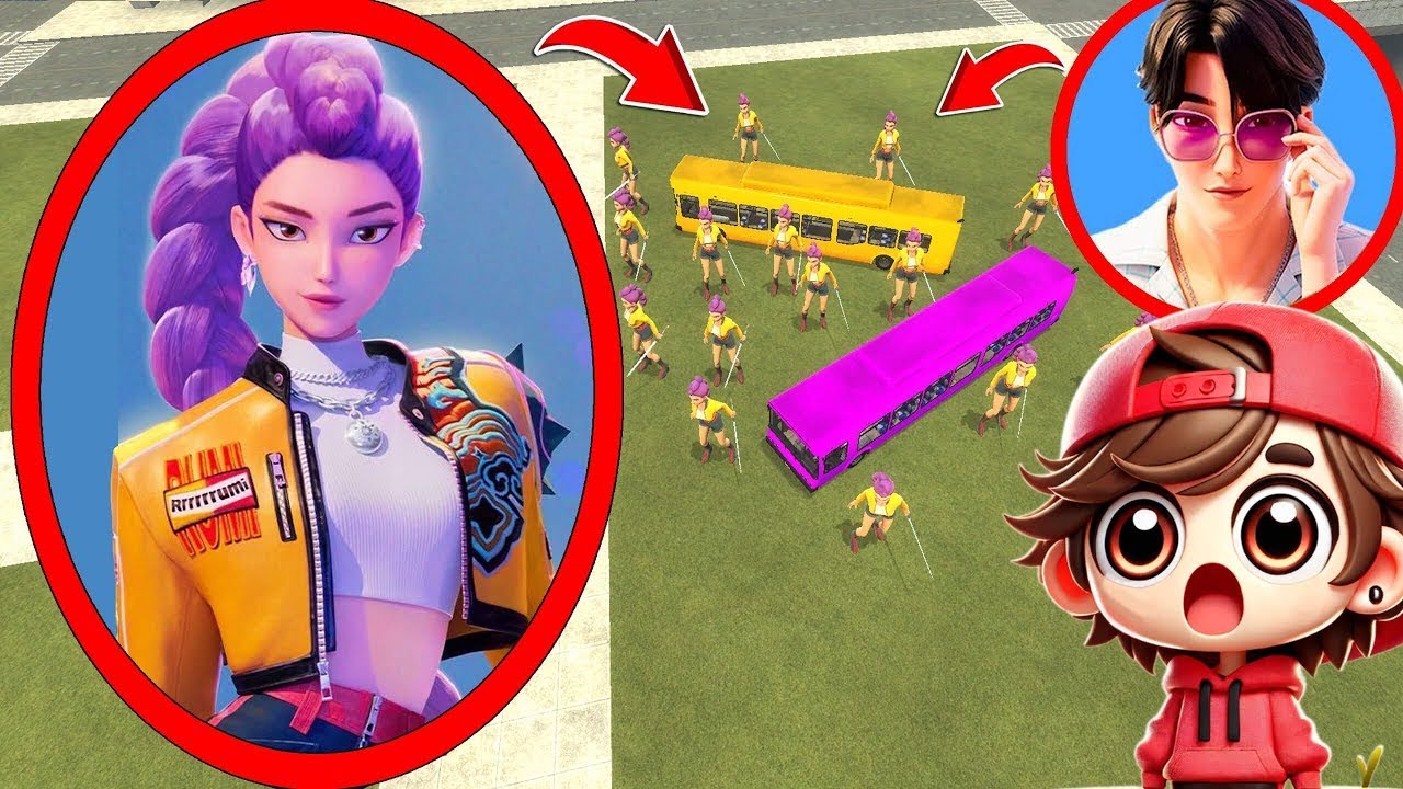 Mon drone a TROUVÉ BUS KPOP DEMON HUNTERS RUMI AND JINU la vraie vie dans Garry's Mod