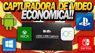 CAPTURADORA DE VIDEO BARATA PARA IOS/ANDROID/XBOX/PS4/NINTENDO "WIMI EC288"" CAPTURADORA DE VIDEO BARATA PARA IOS/ANDROID/XBOX/PS4/NINTENDO "WIMI EC288""