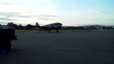 Tinker Bell cargo plane warm-up before take-off Monroe, NC