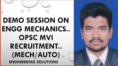 Opsc mvi recruitment 2023..demo session on mechanics. join full course