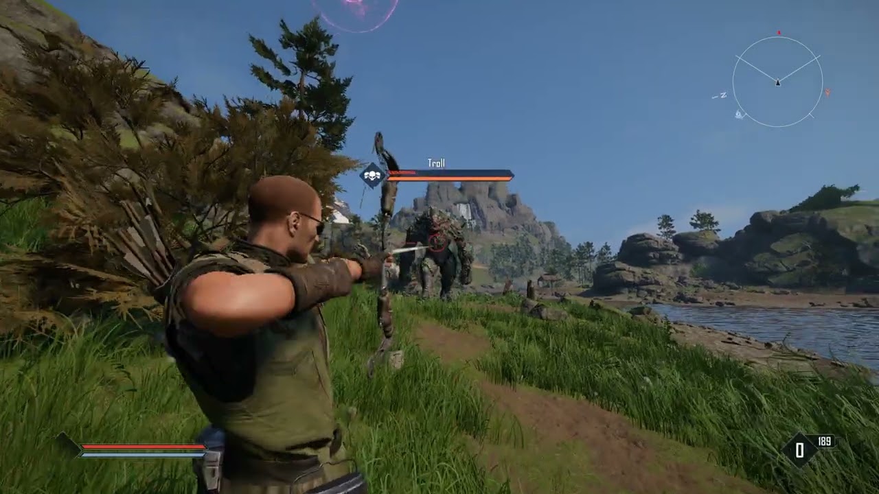 ELEX 2 Fighting a TROLL on ULTRA difficulty with Great Bow 410 Damage