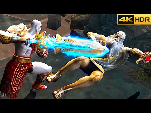 God Of War 2 Kratos Vs Zeus Final Boss Fight 4K 60FPS HDR