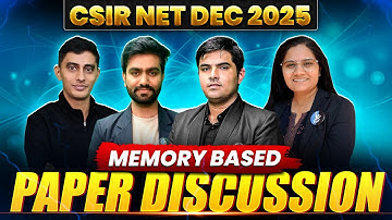 MEMORY BASED PAPER DISCUSSION | CSIR NET DEC 2025 | IFAS