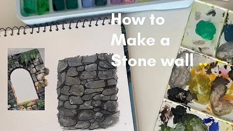 How to paint a stone wall step by step #art #trending #aestheic #easyart #subscribe #gouache 