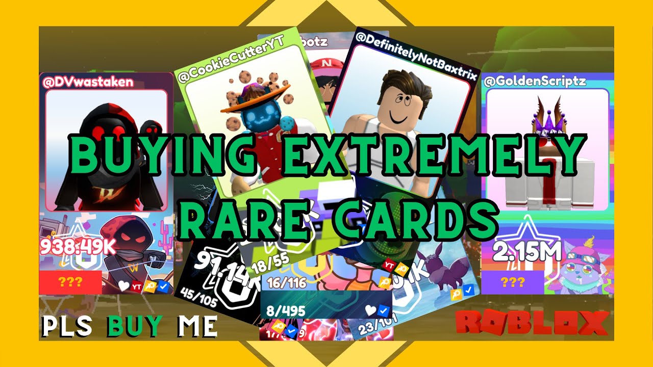 Buying EXTREMELY RARE Cards in Roblox PLS BUY ME (SPENT 14K ROBUX ...