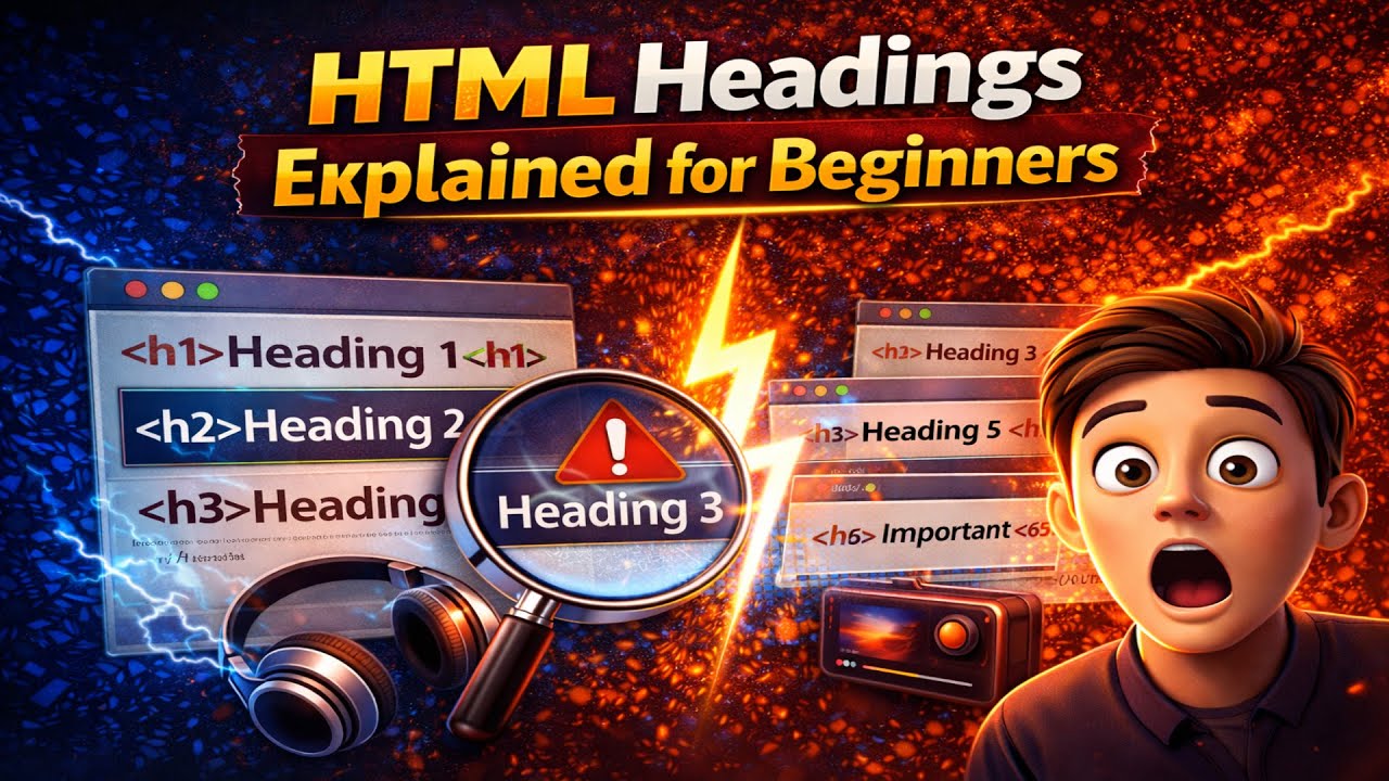 HTML Headings Explained for Beginners | HTML Tutorial #6 - YouTube