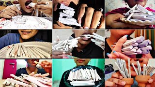 Requested slate pencil crunch compilation || Relaxing ASMR|| EDIT