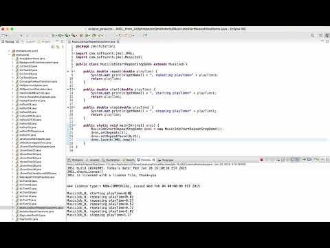 JMSL Tutorial: overriding MusicJob start(), repeat(), stop()