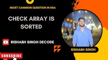 Check Sorted Array in Java | DSA Coding Interview Question