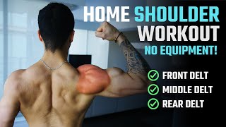 The BEST Shoulder Workout At Home For Growth (NO EQUIPMENT)