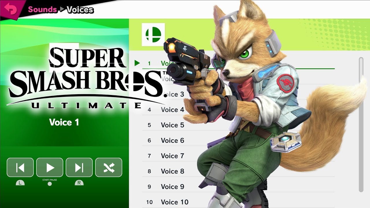 Fox Voices Super Smash Bros Ultimate YouTube