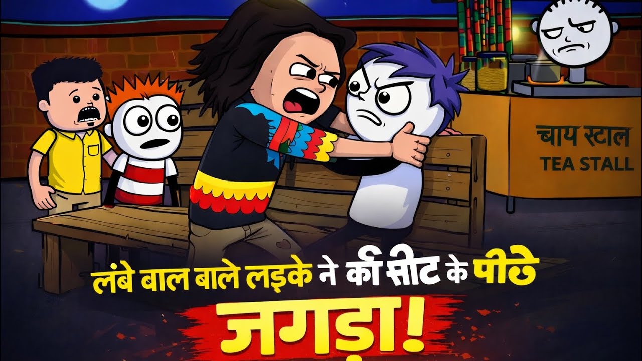 चाय की दुकान पर हुआ झगड़ा।Allrounder-i9e। #cartoon #joke #comedy #animation #bhaji #trending #comedy