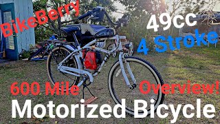 BikeBerry 49cc 4 Stroke Motorized Bicycle (600 Mile Overview!)