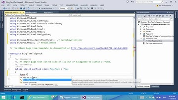 Visual Studio 2013 Launch Make your Windows Store app talk with Speech Synthesis