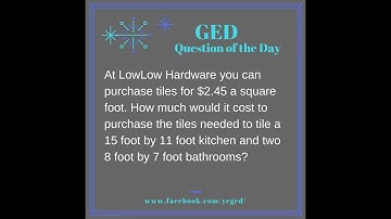 GED® Math Prep: Area Word Problem Example 4