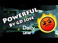 Geometry dash  powerful by gd jose  daily level 369 all coins