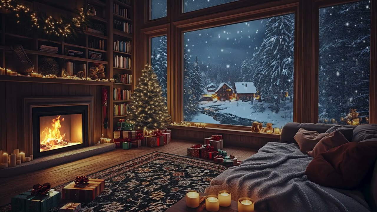 Trouble Falling Asleep Tonight | Soft Piano with Snow Outside for Calm Winter Rest