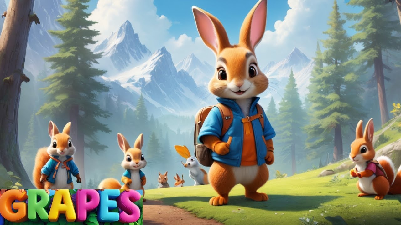 toddler song about bunny | rabbit song| kids rabbit song| GRAPES THE ...