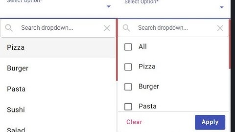 Single & Multi-Select Dropdown | Angular