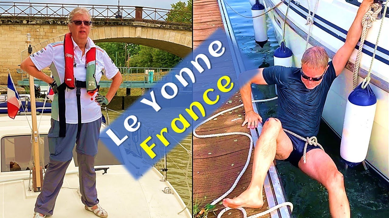 CRUISING the Yonne before NIVERNAIS canal Possible ENGINE overheat, FORCED onto ROCKS