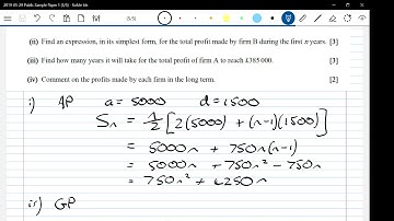 A Level Maths OCR Specimen Paper 1 q7 Series