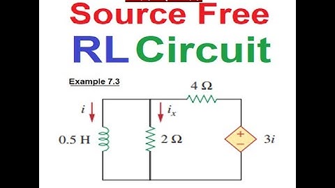 Example 7.3 -  Source Free RL Circuit