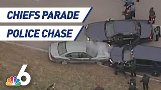 Police Chase Through Chiefs’ Super Bowl Parade Ends in Crash | NBC 6