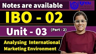 IBO-02 (Unit-3)[Part-1]Analyzing International Marketing Environment. IBO-02 Unit-3 in Hindi &amp; Easy