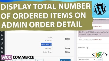 How to Display Total Number of Ordered Items on Admin Order Details Page in WooCommerce | Quantity