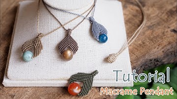 Easy Tutorial Macrame Pendant/สอนถักจี้หินแบบง่ายๆ