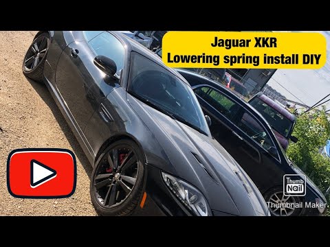 Jaguar XKR Lowering spring install DIY H+R Supercharged V8 2013