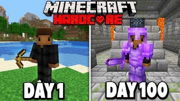I Survived 100 Days in HARDCORE Minecraft.. Here