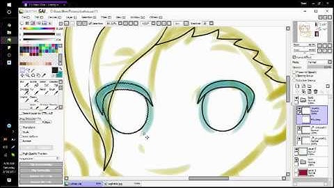 How to Line in Sai - LineWork Vector Layer - No Tablet Needed