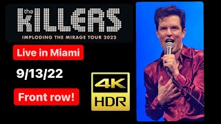 THE KILLERS - FRONT ROW - Live In Miami Florida September 13 2022 Concert 4K HDR Video