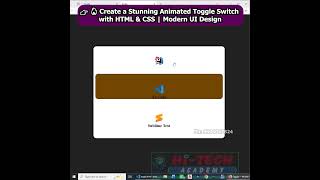 👉 🔥 🚀 Create a Stunning Animated Toggle Switch with HTML &amp; CSS  Modern UI Design