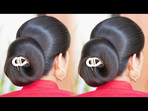 ✨ Easy Big Low Bun with Claw Clip | Elegant Self Hairstyle
