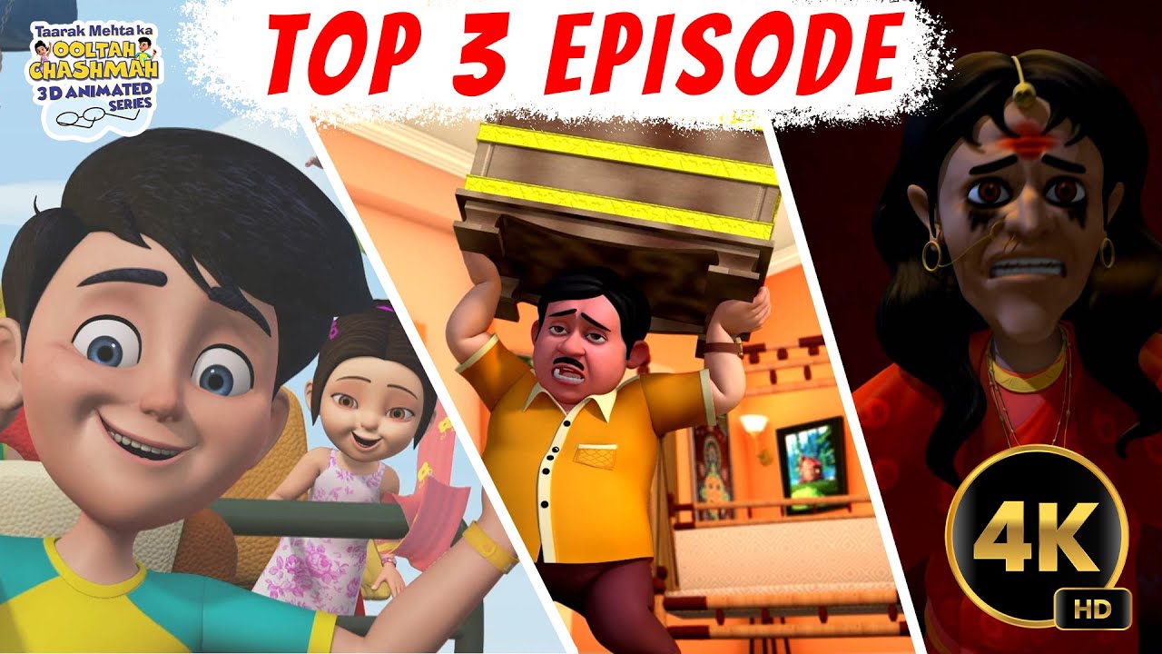 Top 3 Jethalal Aur Daya Ke Funniest Episodes ek hi video mein! | Full 3D Hindi Animation 