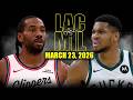 Los Angeles Clippers vs Milwaukee Bucks Full Game Highlights – March 23, 2026 | NBA Season