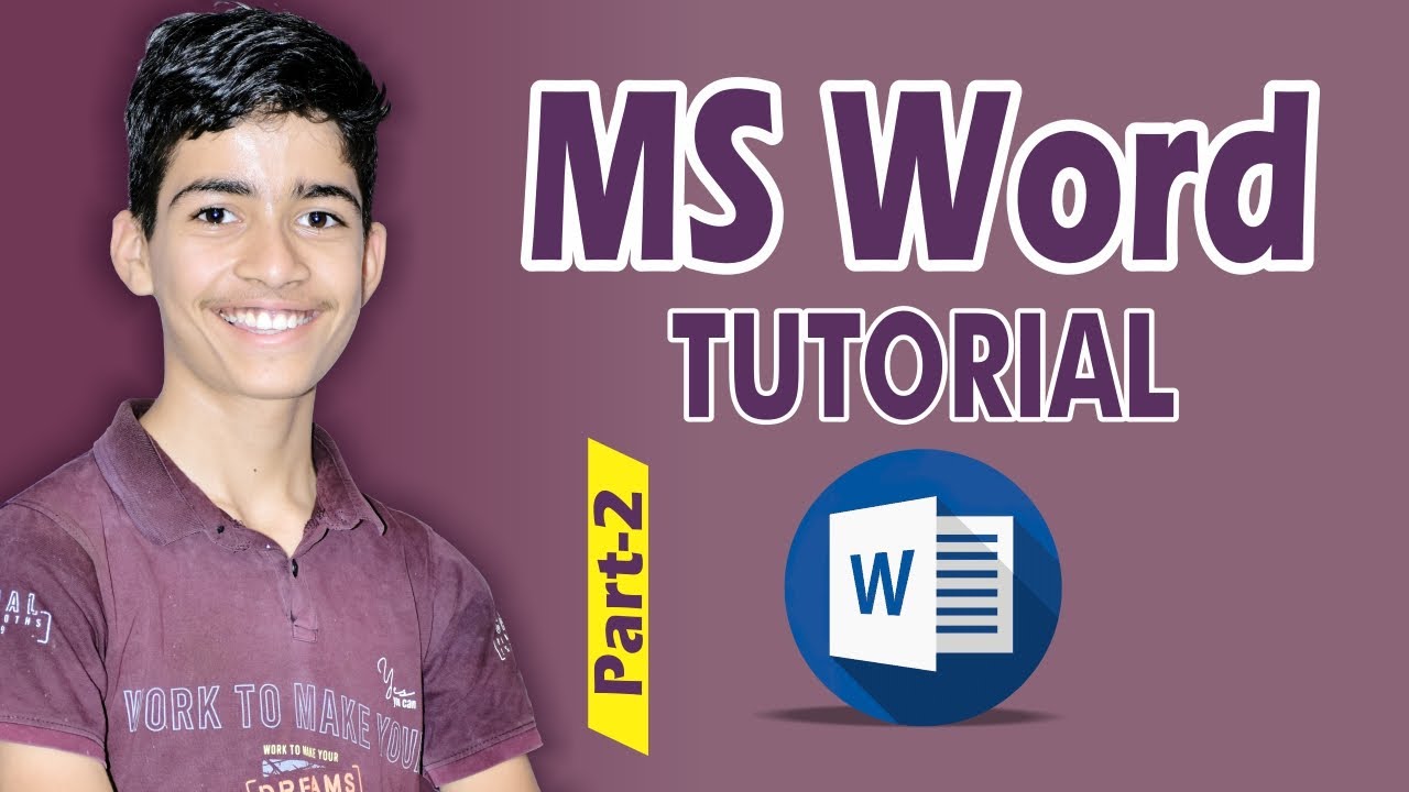 MS Word Part 2 | Microsoft Word Tutorial (हिंदी) MS-Word Tutorial for ...