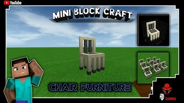 ⬜mini block craft 3d || how to make chair furniture in mini block craft
