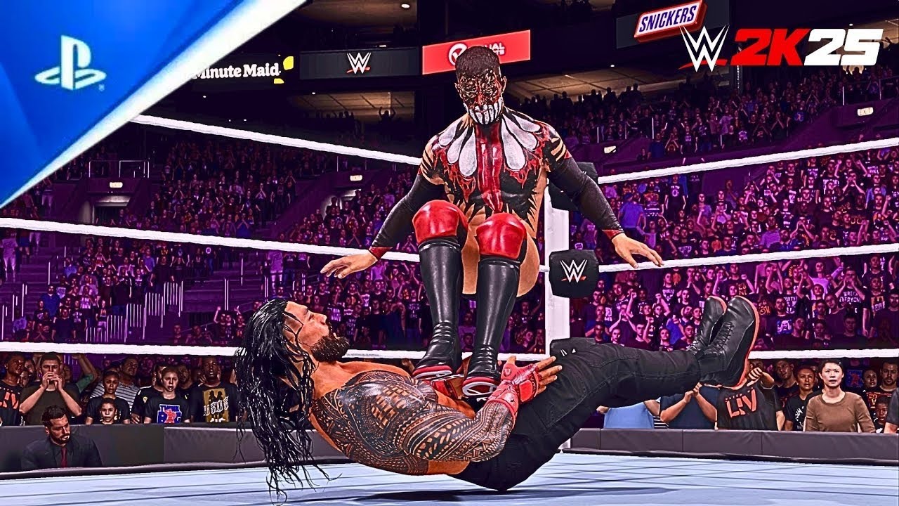 WWE2K25 : Roman Reings vs Demon Finn Balor Title Match at Wrestlemania 