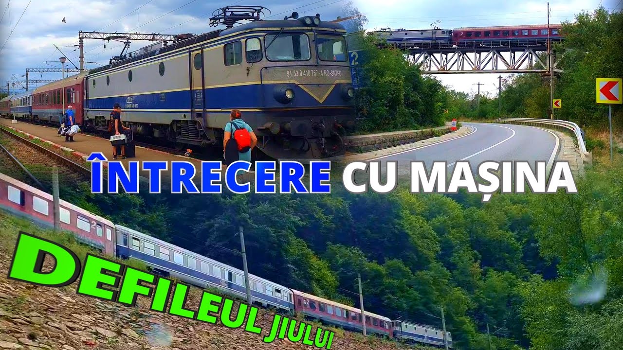 Tren vs Masina Defileul Jiului | Intrecere Petrosani-Targu Jiu in 2021