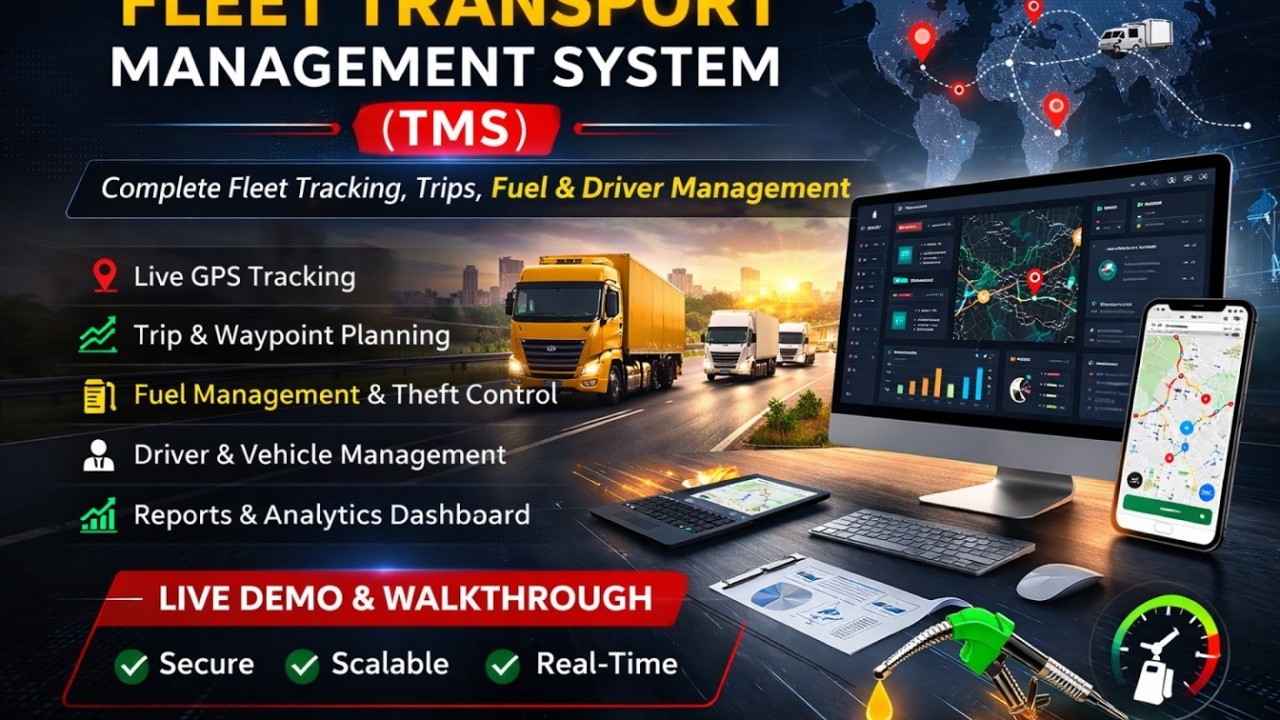 Complete Fleet Transport Management System (TMS) Demo | Fuel Monitoring ...