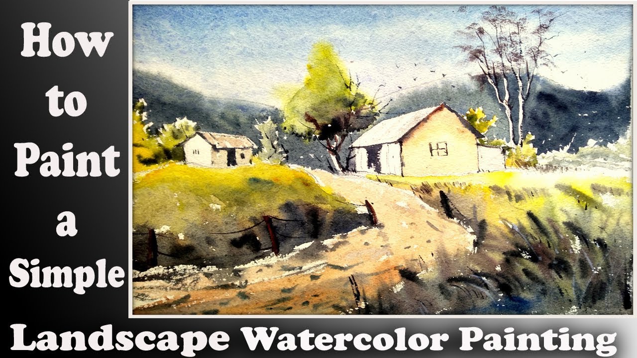 watercolor landscape painting demonstration: how to paint a mountain