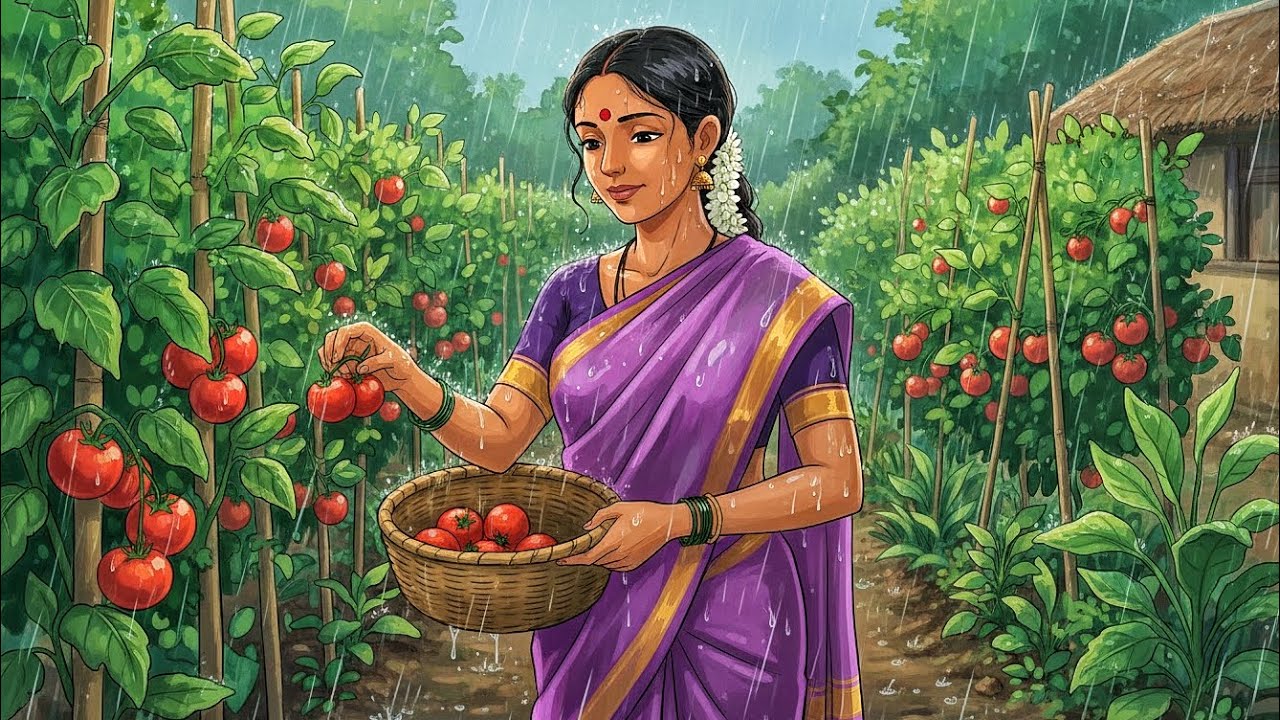 The first moonsoon of season in Kerala South India /Ghibli videos/Ghibli life/Ghibli  rainy days