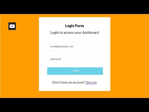 how to create a login form in html with css - login form for beginners || SRS CODE