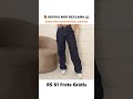 Calça Cargo Feminina Wide Leg Cintura Alta Jeans Stillger
