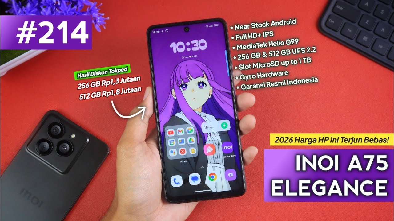 HP INI BANTING HARGA DI 2026! - Unboxing INOI A75 ELEGANCE + Gaming Test