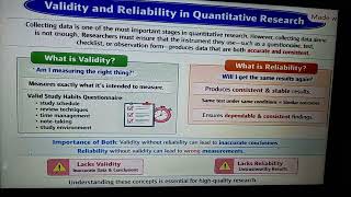 VALIDITY and Reliability :Intro