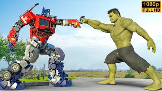 Avengers vs Transformers #2024 - ฉากต่อสู้ระหว่าง Hulk vs Optimus Prime | รูปภาพสากล [HD]